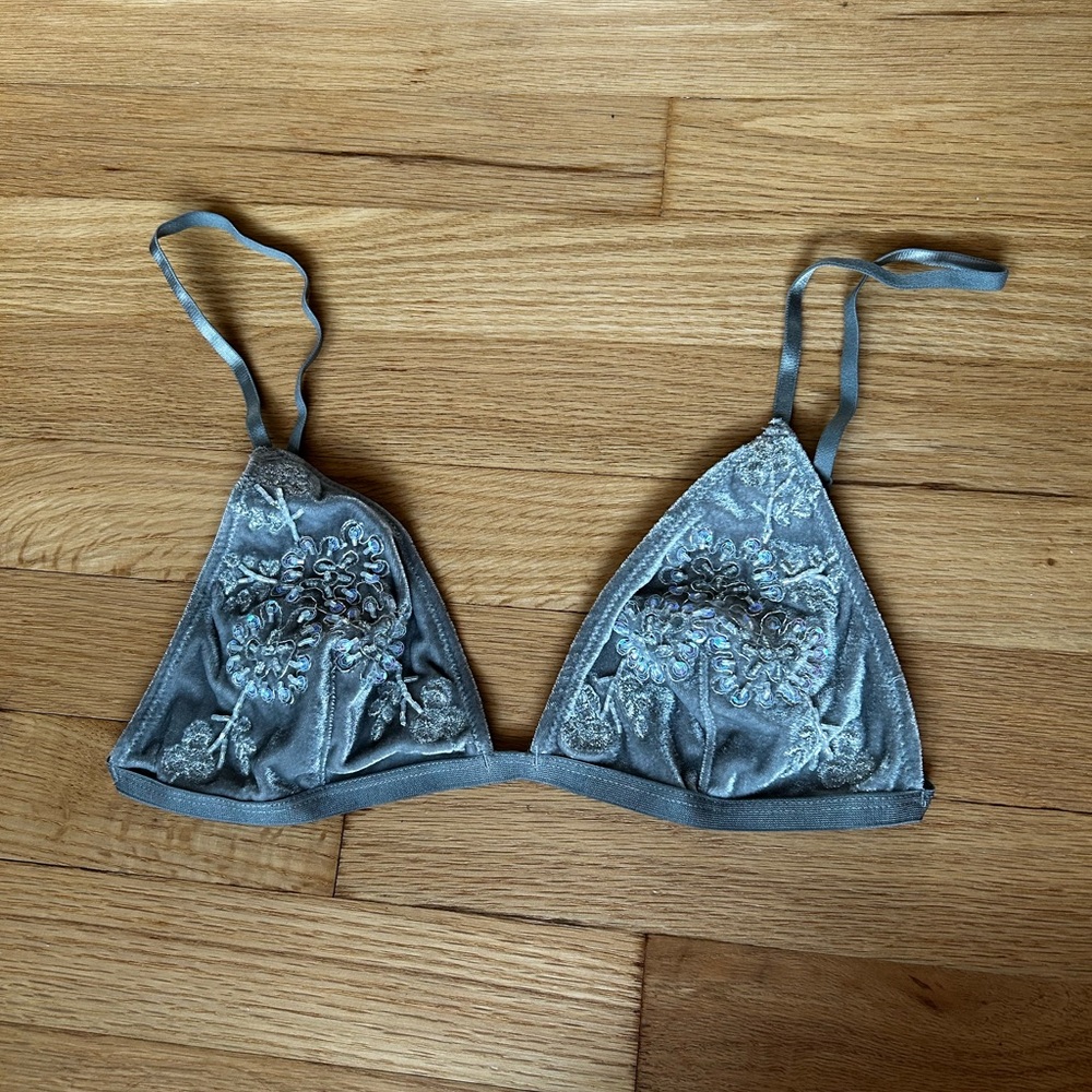 Urban Outfitters Gray Lace Bralette